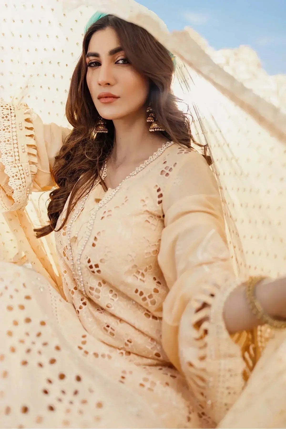 Nureh | Sehra Swiss Voil Lawn | FEROCE - NE-74 - Pakistani Designer Dress - by Nureh | Type: Luxury - 100% Original at Saira Sultan