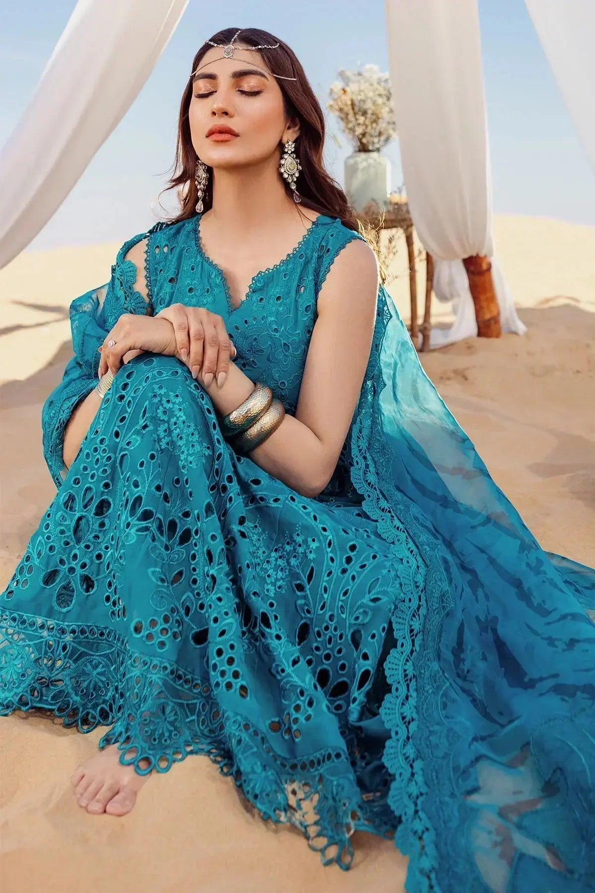 Nureh | Sehra Swiss Voil Lawn | BOSCO - NE-78 - Pakistani Designer Dress - by Nureh | Type: Luxury - 100% Original at Saira Sultan