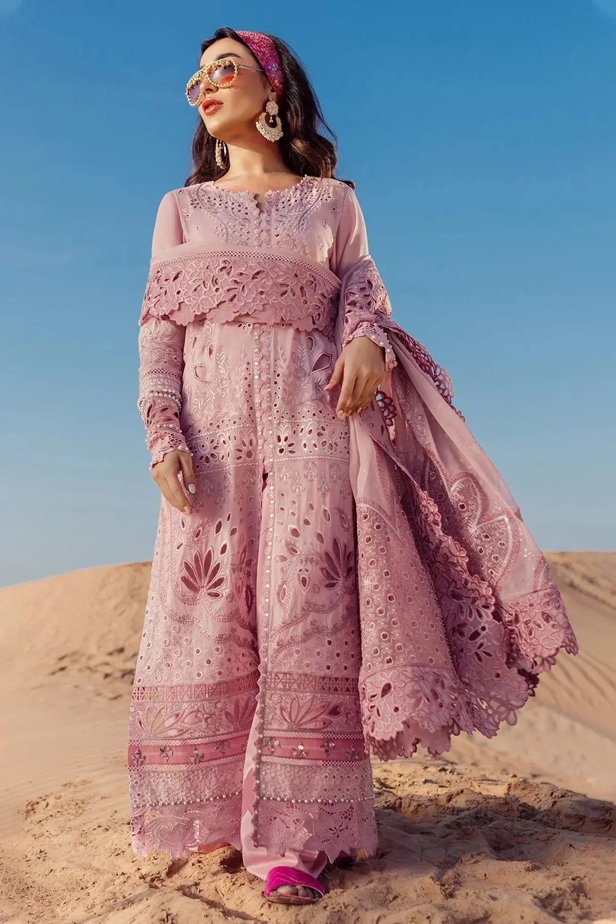 Nureh | Sehra Swiss Voil Lawn | CARNIVAL - NE-73 - Pakistani Designer Dress - by Nureh | Type: Luxury - 100% Original at Saira Sultan