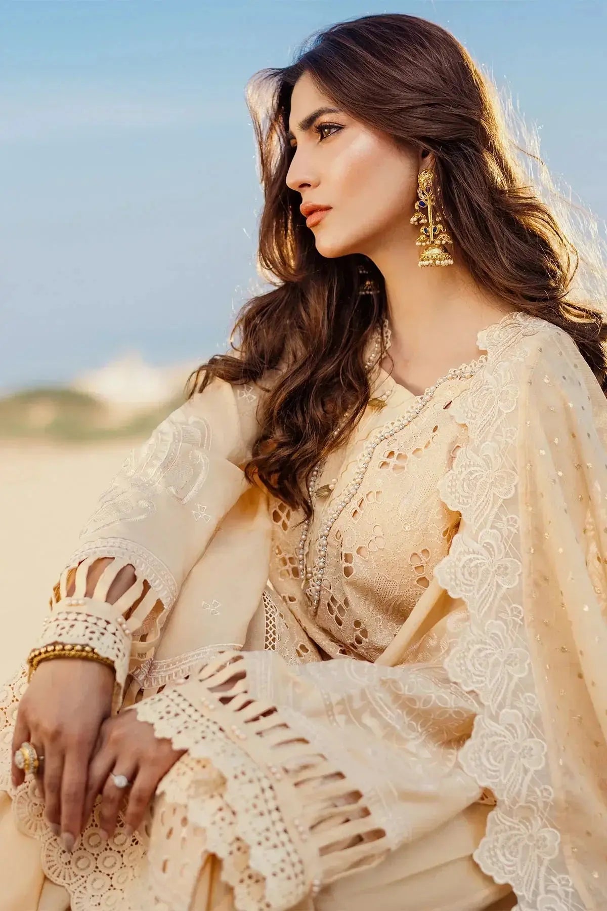 Nureh | Sehra Swiss Voil Lawn | FEROCE - NE-74 - Pakistani Designer Dress - by Nureh | Type: Luxury - 100% Original at Saira Sultan