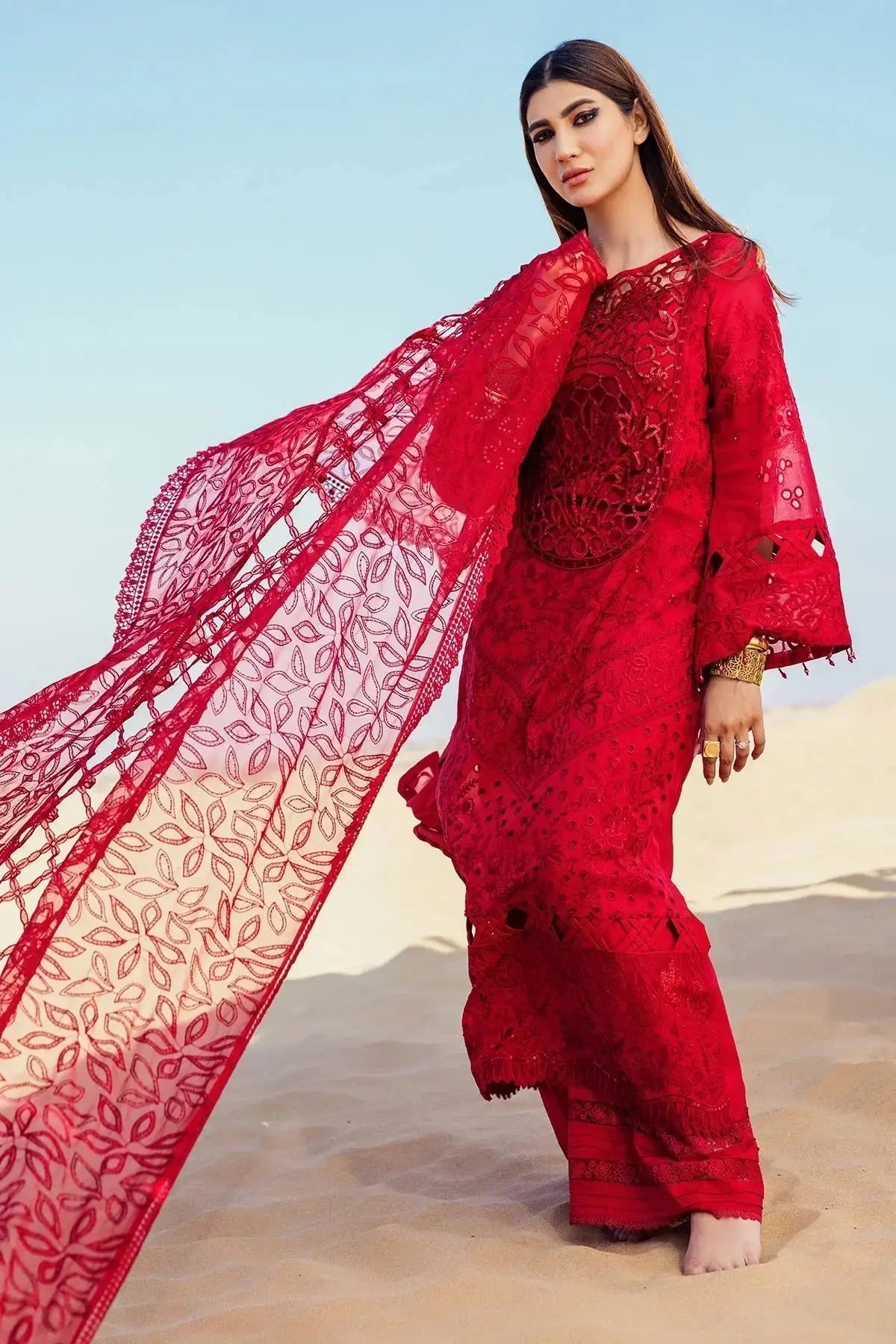 Nureh | Sehra Swiss Voil Lawn | AURORA - NE-79 - Pakistani Designer Dress - by Nureh | Type: Luxury - 100% Original at Saira Sultan