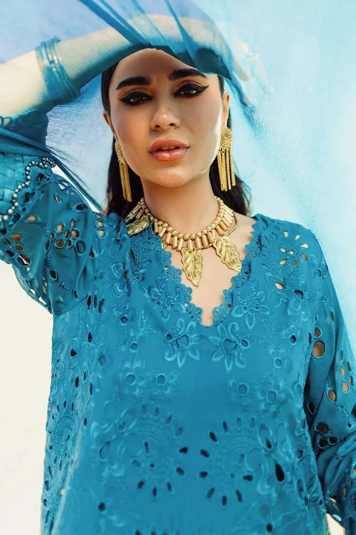 Nureh | Sehra Swiss Voil Lawn | BOSCO - NE-78 - Pakistani Designer Dress - by Nureh | Type: Luxury - 100% Original at Saira Sultan