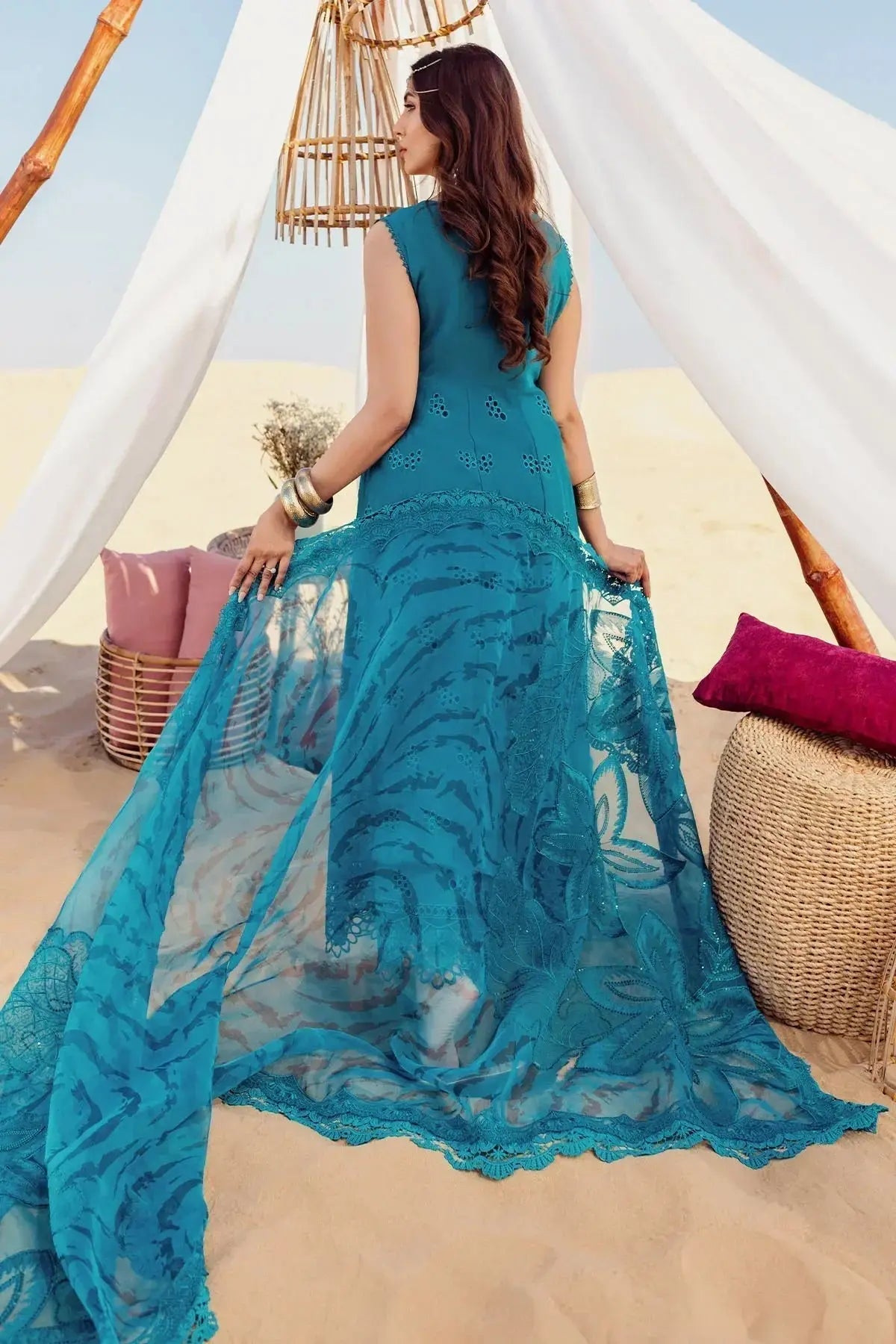 Nureh | Sehra Swiss Voil Lawn | BOSCO - NE-78 - Pakistani Designer Dress - by Nureh | Type: Luxury - 100% Original at Saira Sultan
