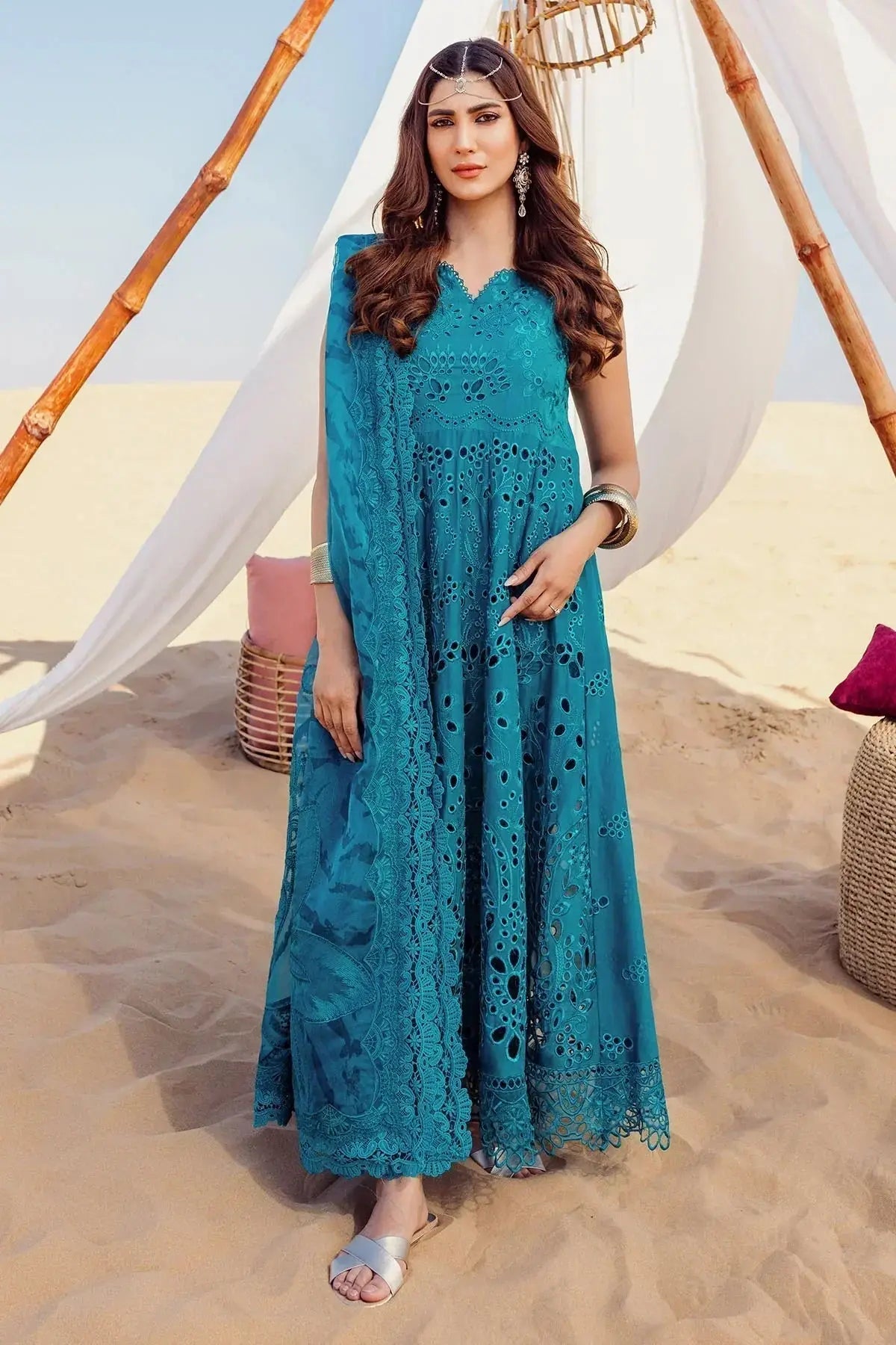 Nureh | Sehra Swiss Voil Lawn | BOSCO - NE-78 - Pakistani Designer Dress - by Nureh | Type: Luxury - 100% Original at Saira Sultan