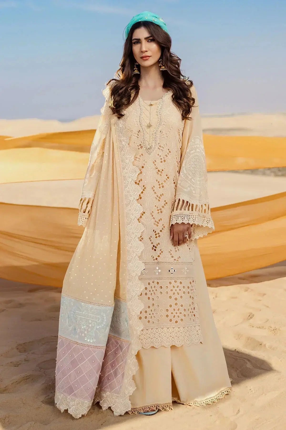 Nureh | Sehra Swiss Voil Lawn | FEROCE - NE-74 - Pakistani Designer Dress - by Nureh | Type: Luxury - 100% Original at Saira Sultan