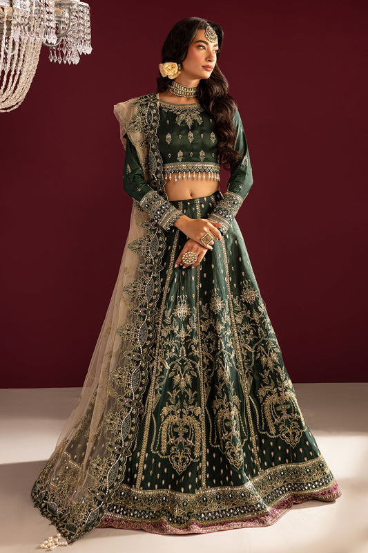 Nureh | Wedding Formals 24 | FP-135 XS Bottle Green Silk