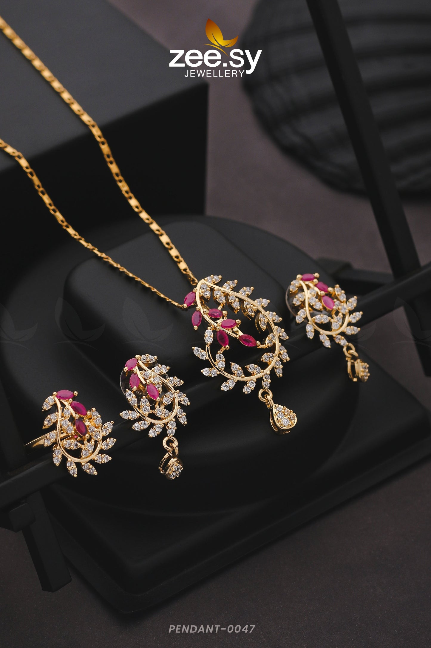 Pendant-0047 Golden Red