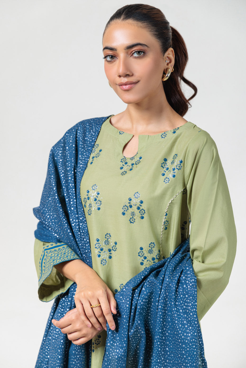 Bonanza Satrangi | Green Cambric 3 Piece (PWS5243P03) 10 Green