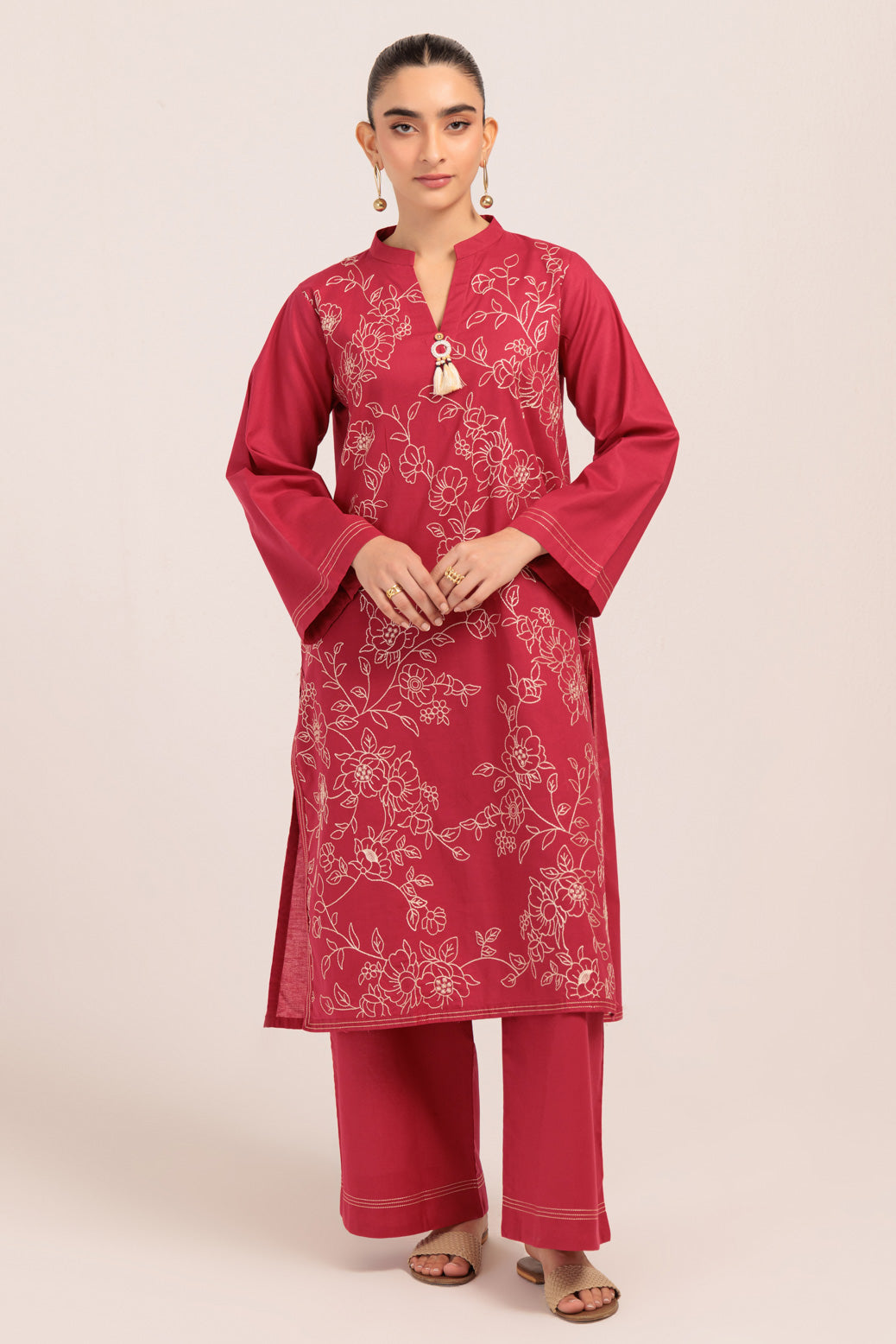 Bonanza Satrangi | Red Cambric 2 Piece (PWS6242P06) 8 Red
