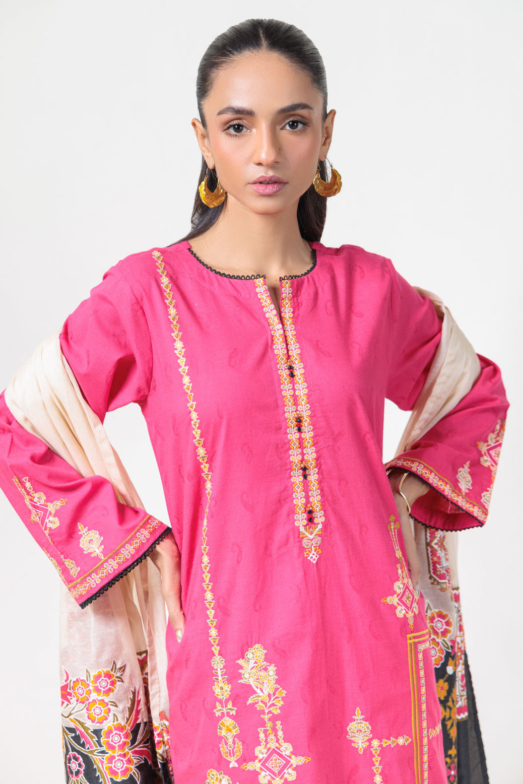 Bonanza Satrangi | Pink Jacquard 3 Piece (PWS6243P04) 12 Pink