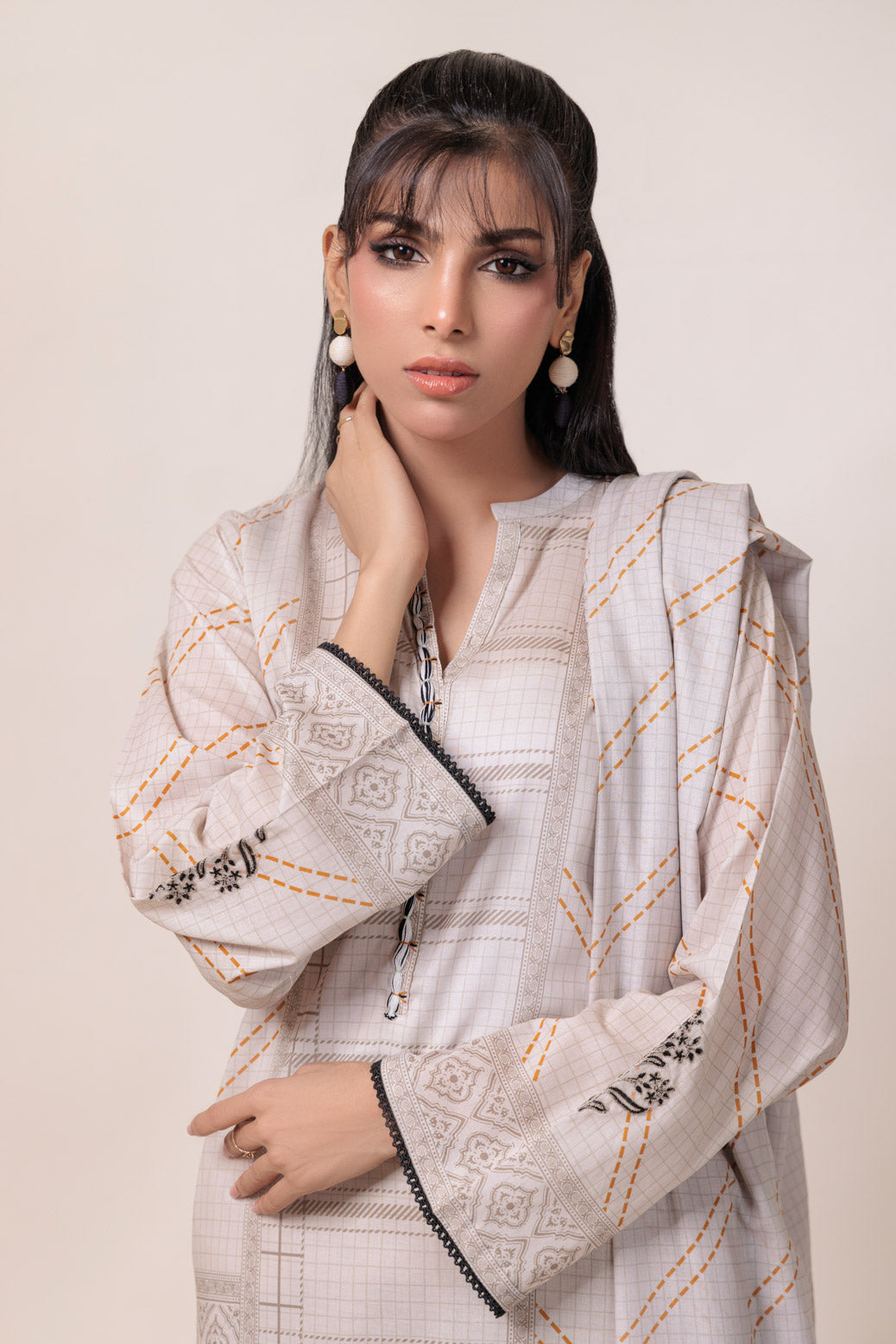 Bonanza Satrangi | Grey Lawn 3 Piece (PWS6243P12) 12 Grey