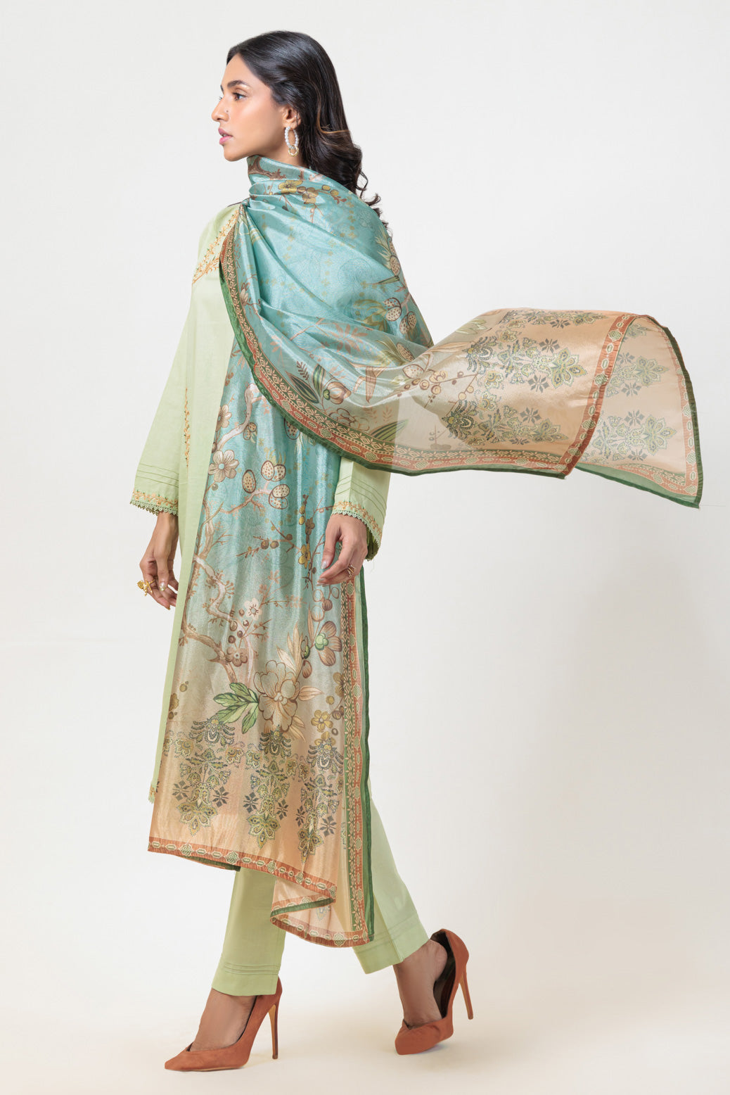Bonanza Satrangi | Green Dobby 3 Piece (PWS6243P19) 12 Green
