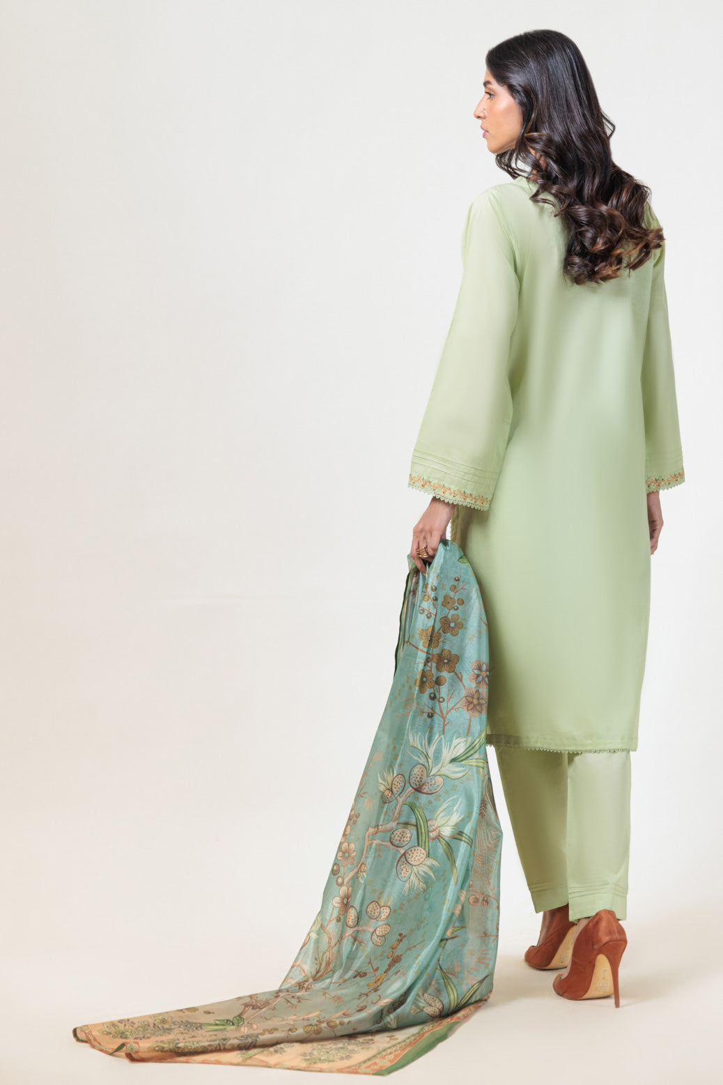 Bonanza Satrangi | Green Dobby 3 Piece (PWS6243P19) 16 Green