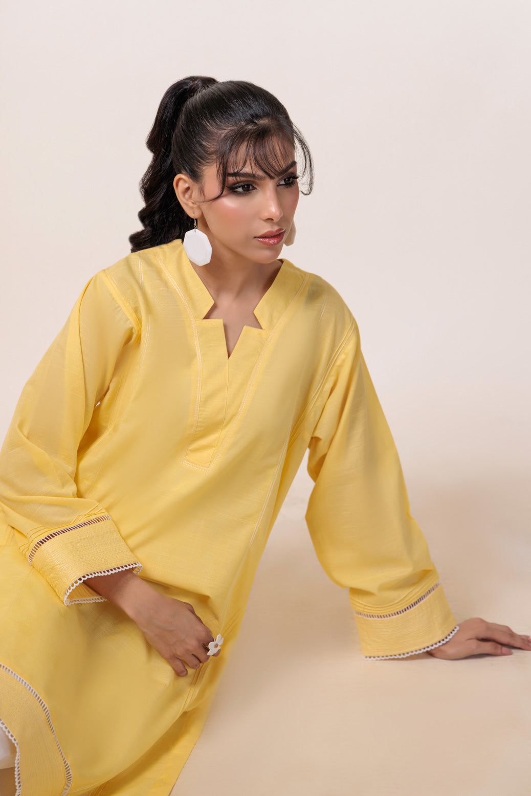 Bonanza Satrangi | Yellow Jacquard 1 Piece (PWS7241P04) 12 Yellow