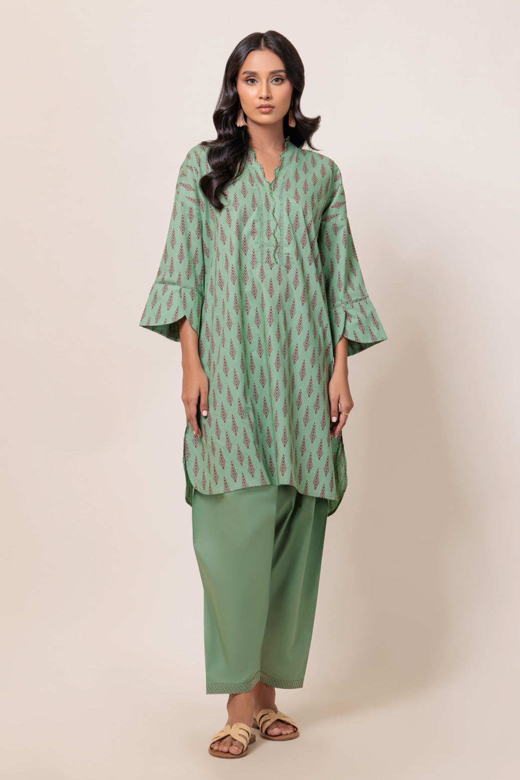 Bonanza Satrangi | Green Cambric 2 Piece (PWS7242P02) 8 Green