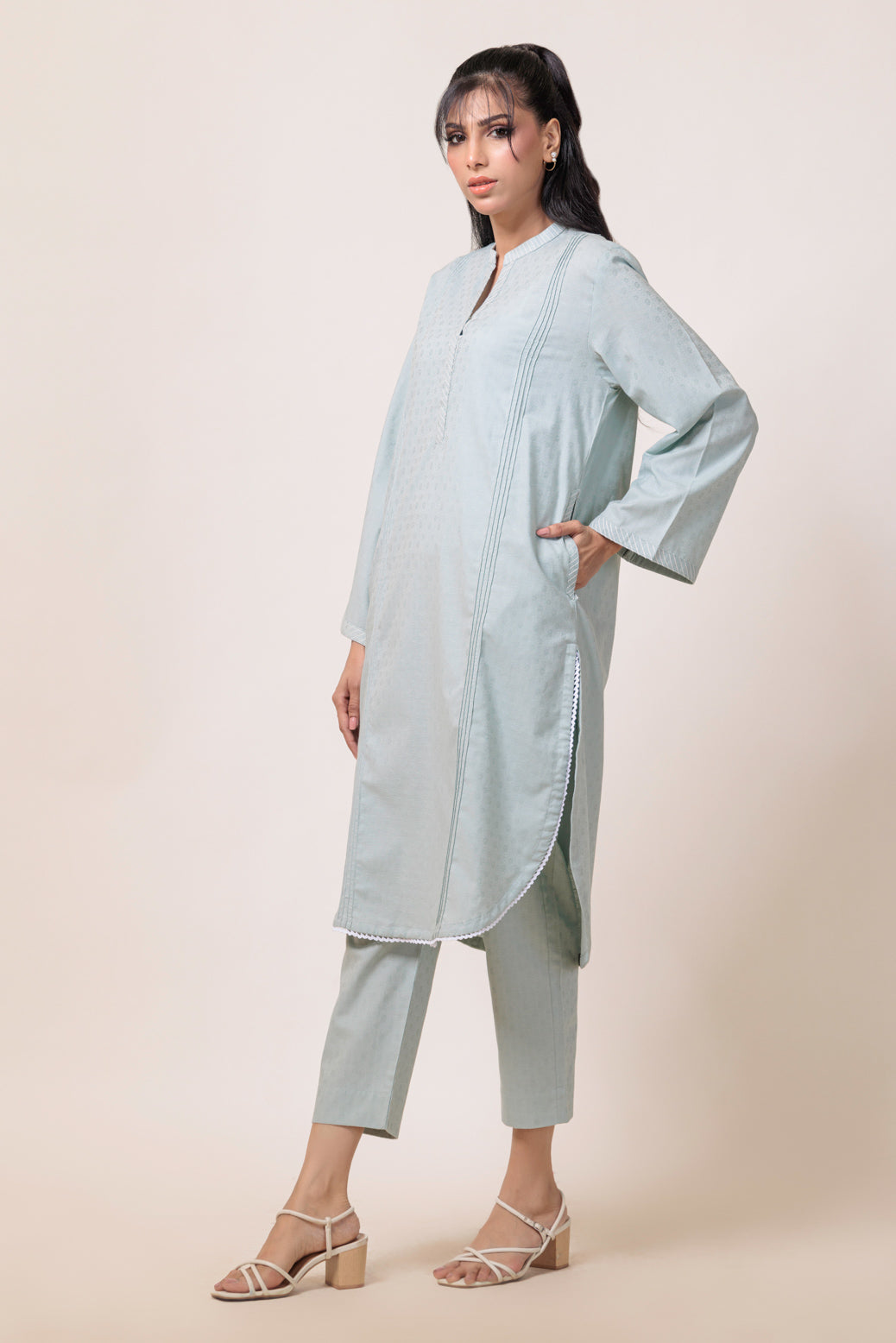 Bonanza Satrangi | Grey Jacquard 2 Piece (PWS7242P05) 10 Grey
