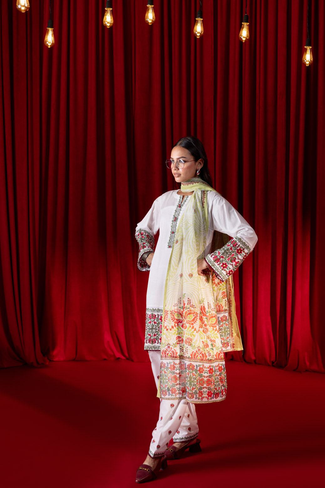 Bonanza Satrangi | White Cambric 3 Piece (PWS7243P04) 12 White