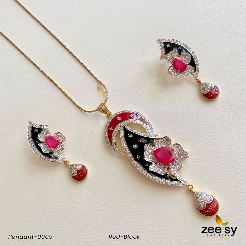 Pendant-0009 Red-Black
