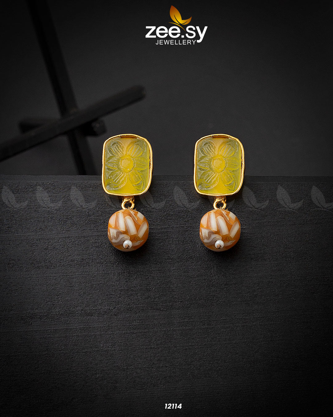 Petite Gems Earrings Yellow