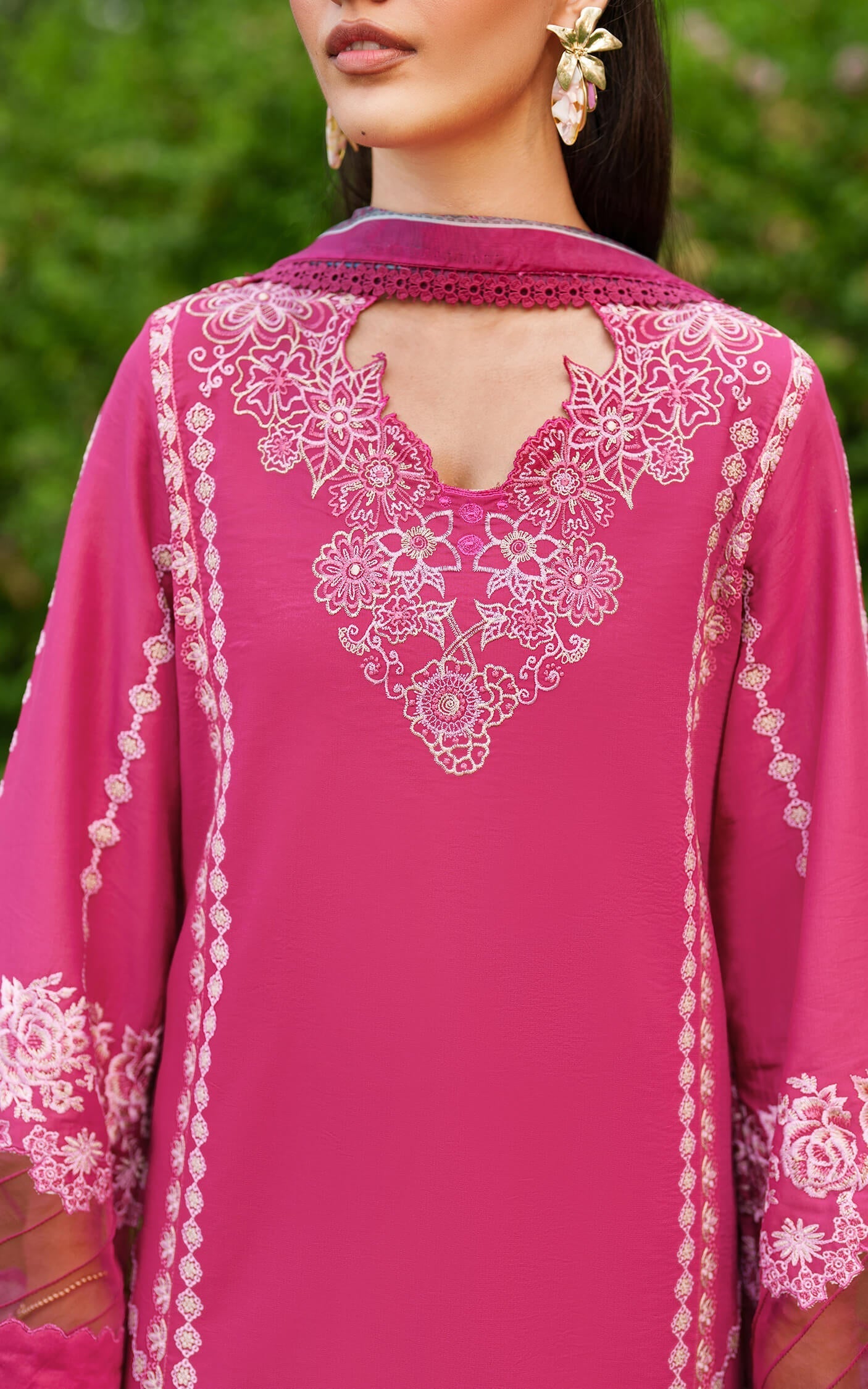 Asifa and Nabeel | Eden Cambric 25 | Pink Reverie ECU25-06 - Pakistani Designer Dress - by Asifa and Nabeel - Type : Ladies Clothes - 100% Original at Saira Sultan