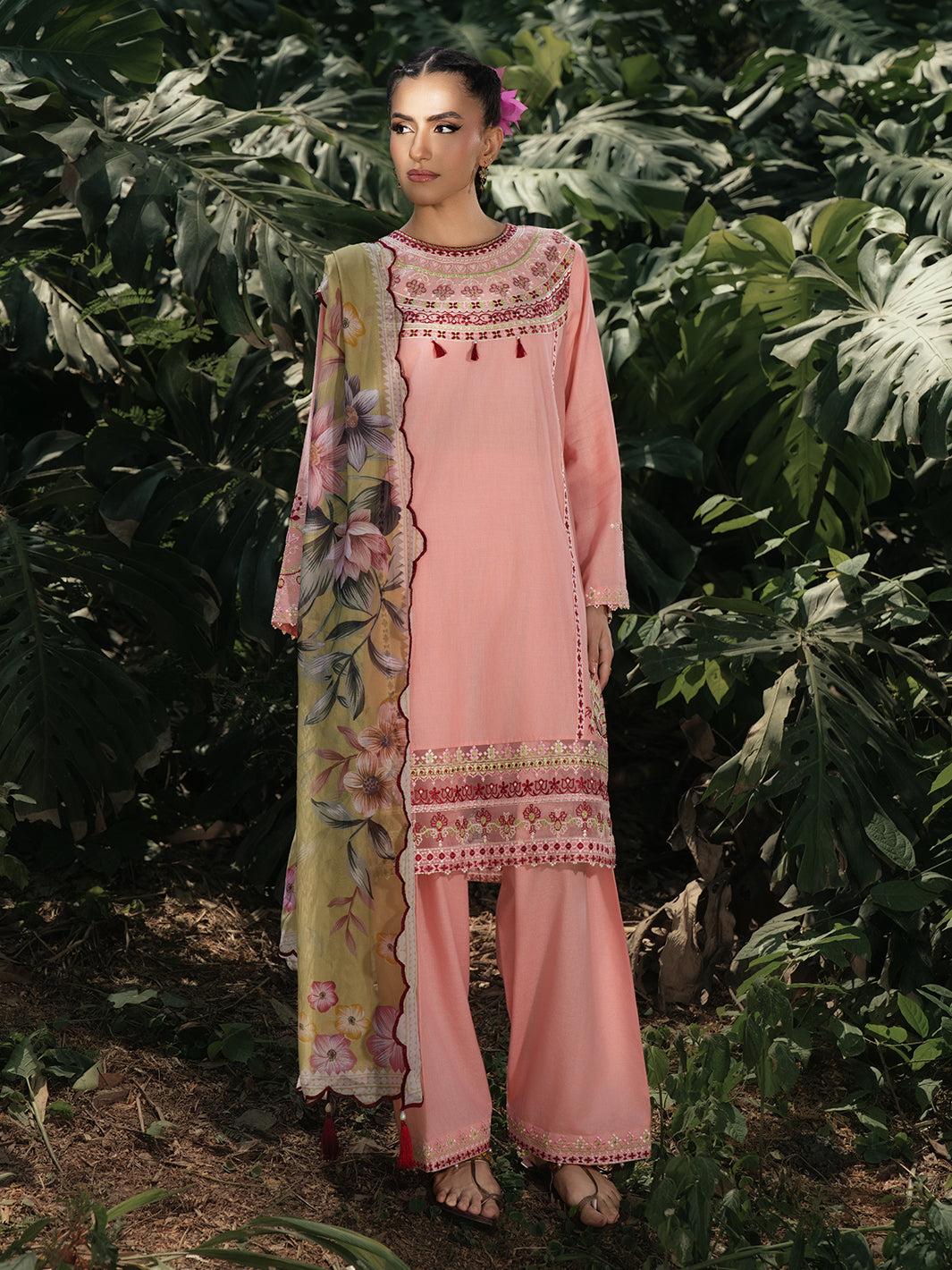 Hemstitch | The Garden Lawn | Pinky Peony - Pakistani Designer Dress - by Hemstitch - Type : Ladies Clothes - 100% Original at Saira Sultan