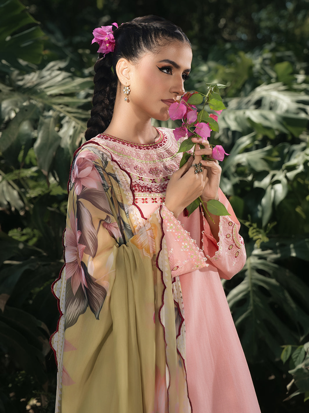 Hemstitch | The Garden Lawn | Pinky Peony - Pakistani Designer Dress - by Hemstitch - Type : Ladies Clothes - 100% Original at Saira Sultan