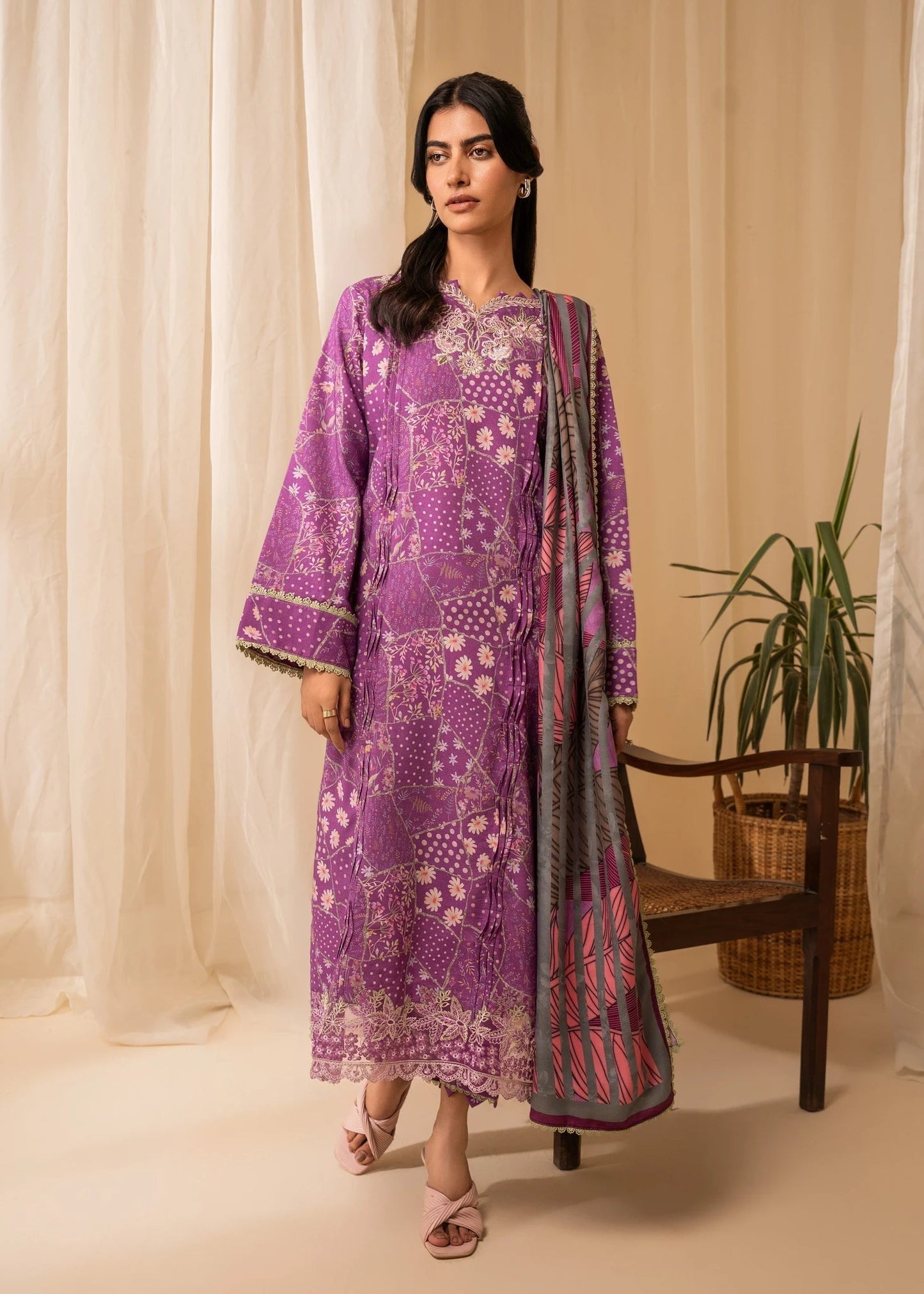 Nureh | Shades of Winter | SABRINA (AZ-02) - Pakistani Designer Dress - by Nureh | Type: Ladies Clothes - 100% Original at Saira Sultan