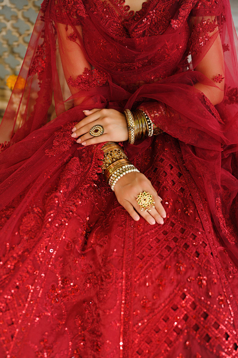 Qalamkar | Singhar Wedding Collection | RF-01 MUSKAAN - Pakistani Designer Dress - by Qalamkar | Type: Bridal - 100% Original at Saira Sultan