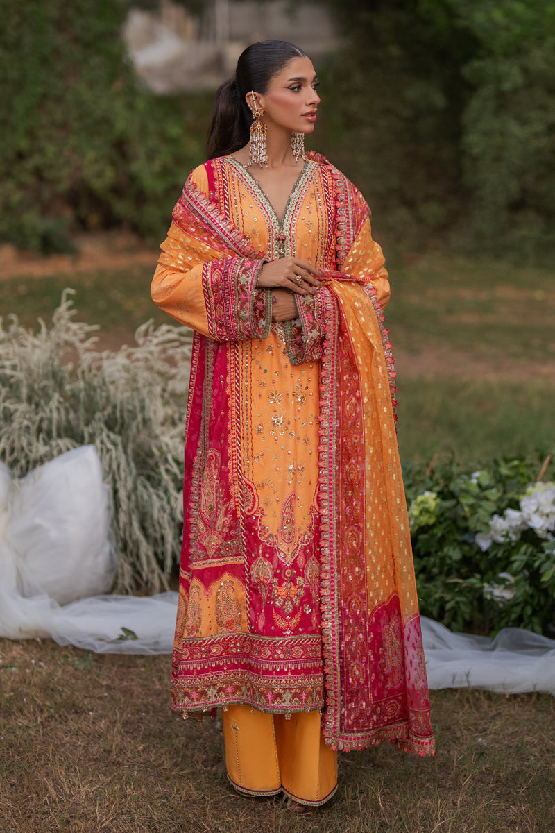 Qalamkar | Luxe Silk | UA-05 FIORE XS Orange Silk