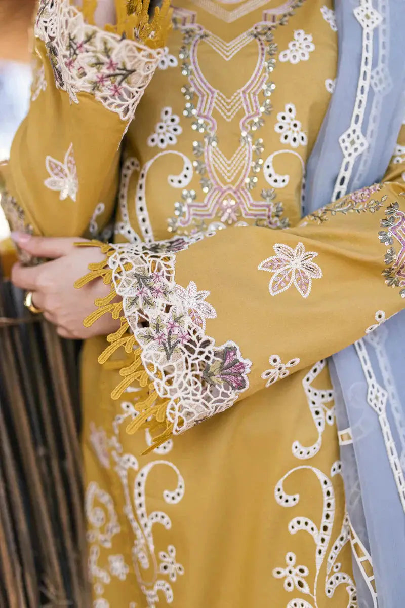 Qalamkar | Sahil Kinare Luxury Lawn | FP-03 SELMA - Pakistani Designer Dress - by Qalamkar | Type: Luxury - 100% Original at Saira Sultan