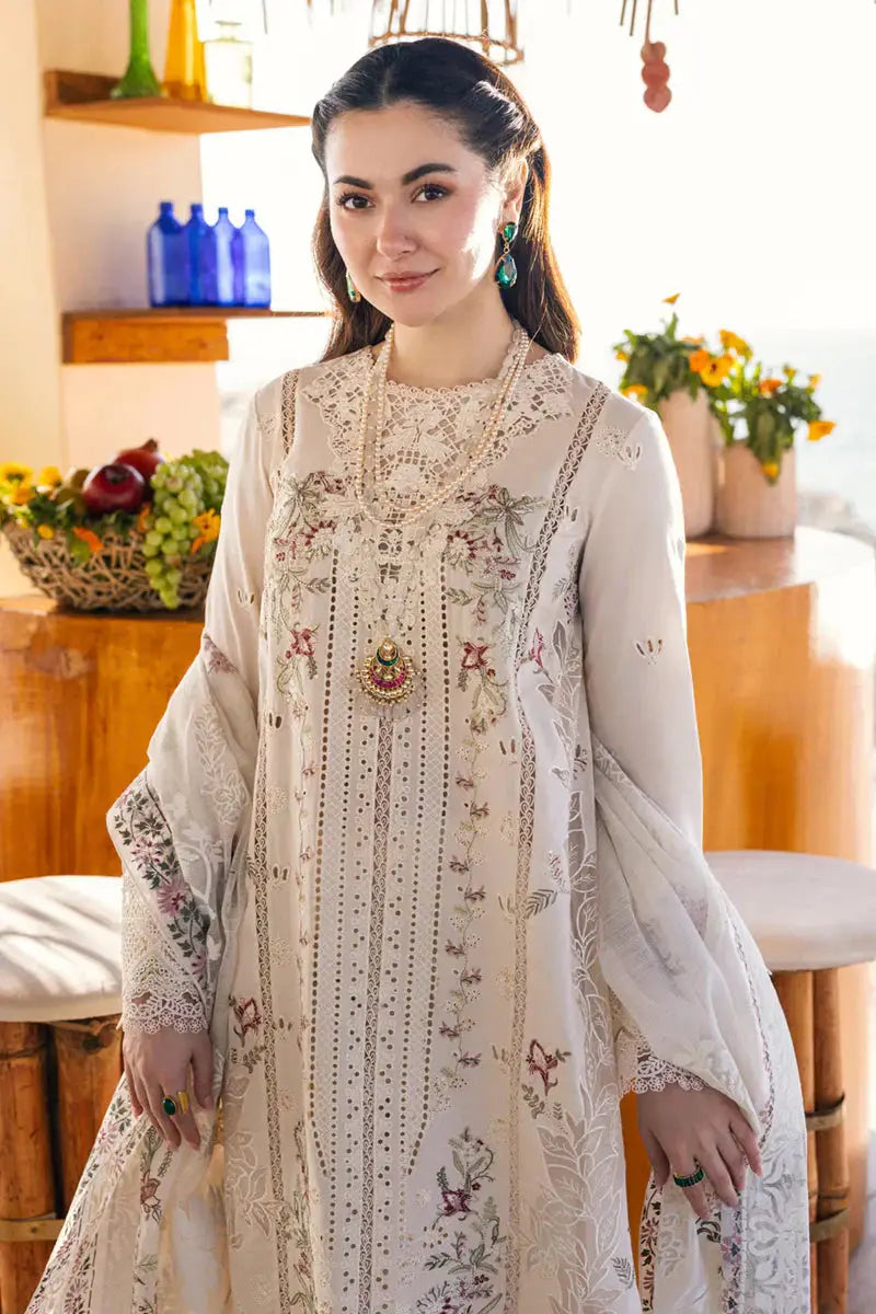 Qalamkar | Sahil Kinare Luxury Lawn | FP-12 MARWA - Pakistani Designer Dress - by Qalamkar | Type: Luxury - 100% Original at Saira Sultan