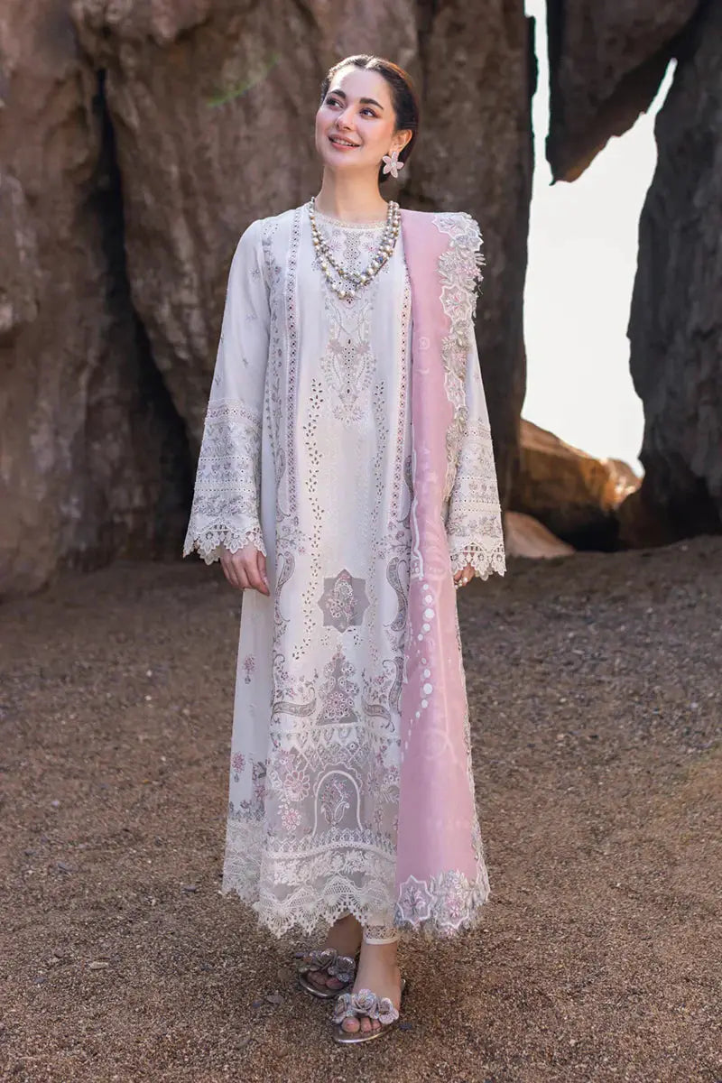 Qalamkar | Sahil Kinare Luxury Lawn | FP-13 MELEK - Pakistani Designer Dress - by Qalamkar | Type: Luxury - 100% Original at Saira Sultan