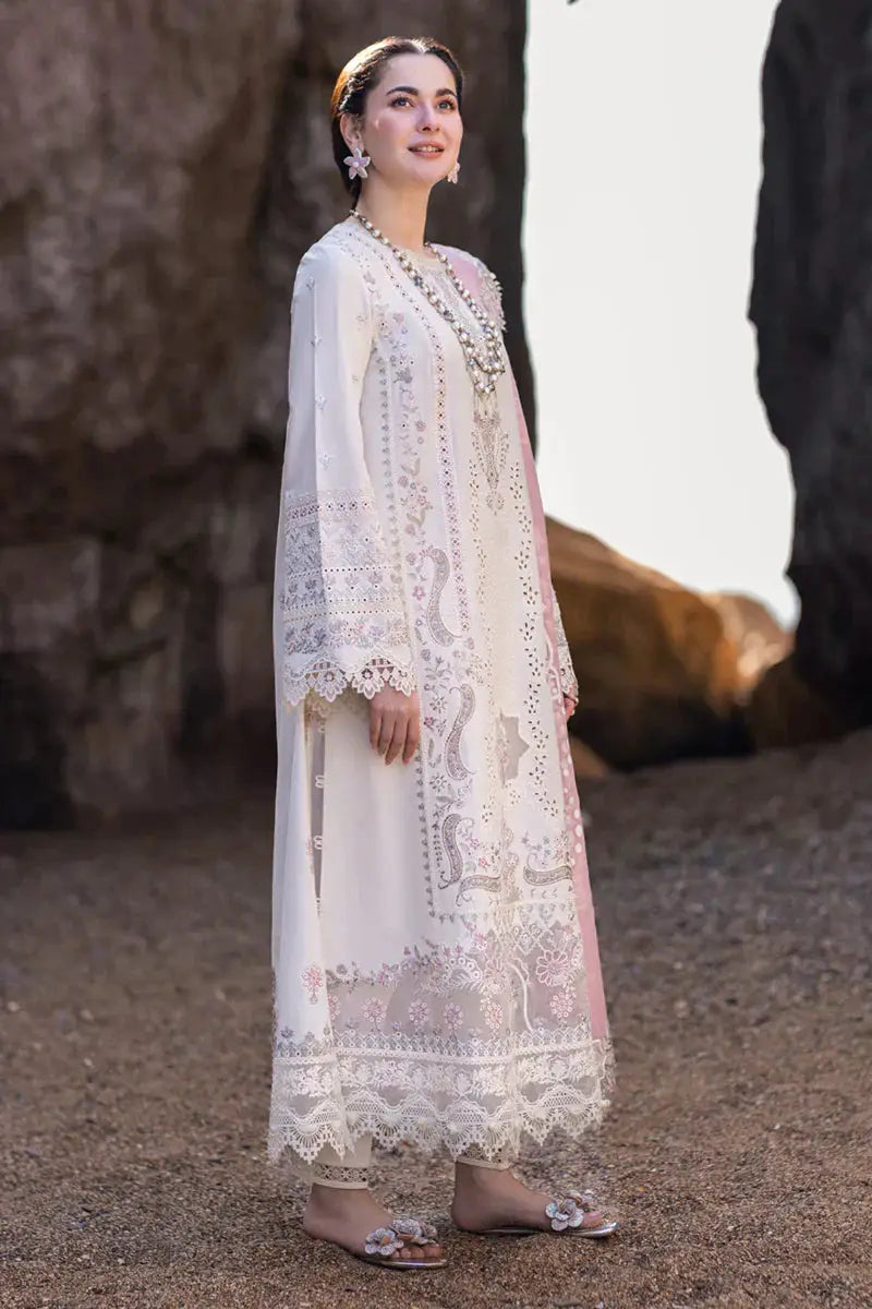Qalamkar | Sahil Kinare Luxury Lawn | FP-13 MELEK - Pakistani Designer Dress - by Qalamkar | Type: Luxury - 100% Original at Saira Sultan