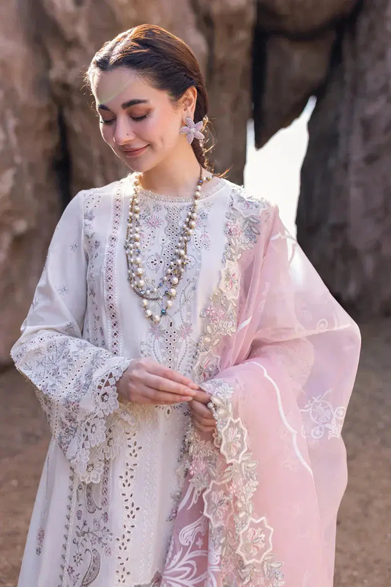 Qalamkar | Sahil Kinare Luxury Lawn | FP-13 MELEK - Pakistani Designer Dress - by Qalamkar | Type: Luxury - 100% Original at Saira Sultan