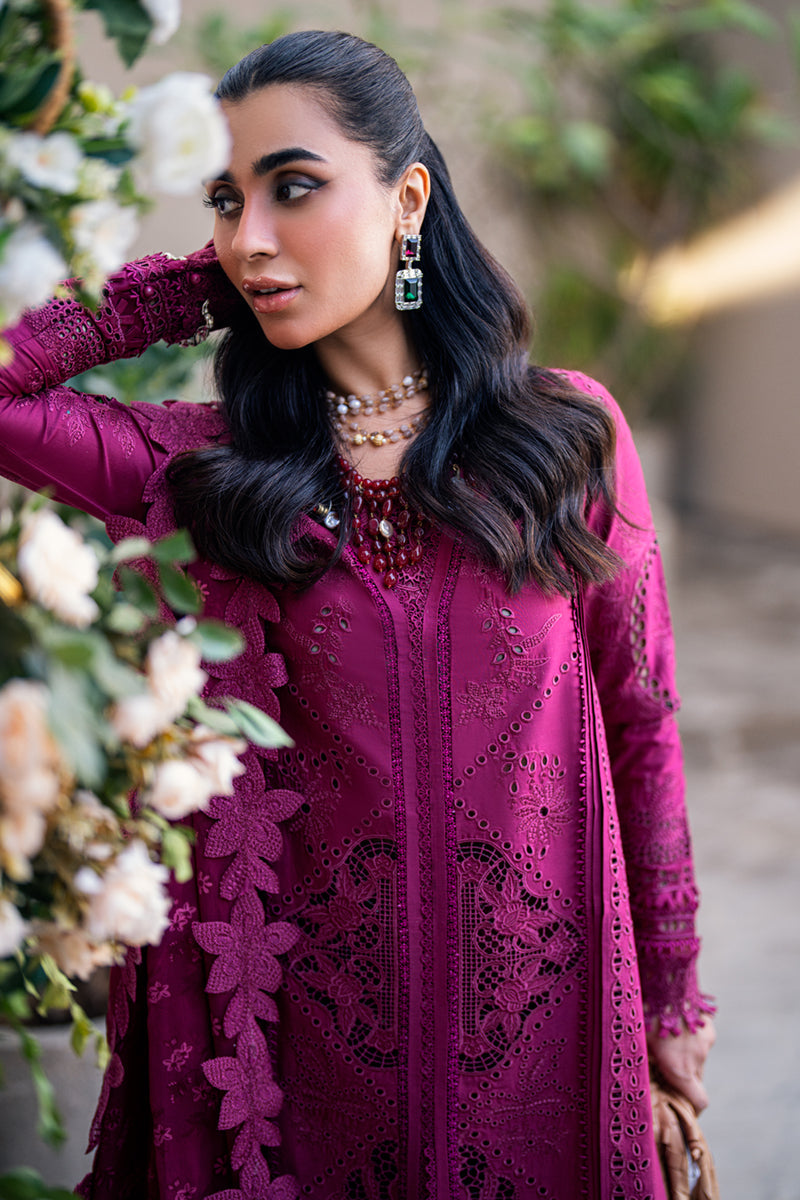 Qalamkar | Sahil Luxury Lawn | FK-11 VIOLET M Pinkish Purple Lawn