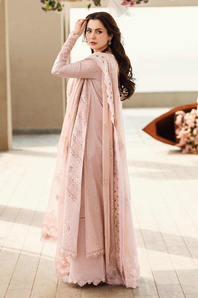 Qalamkar | Sahil Luxury Lawn | FK-10 ZOE S Pinkish Gray Lawn