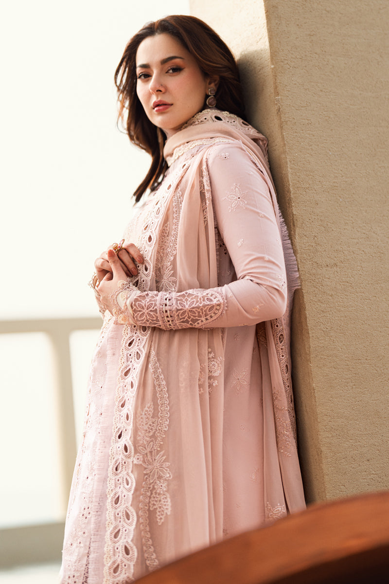 Qalamkar | Sahil Luxury Lawn | FK-10 ZOE Custom Size Pinkish Gray Lawn