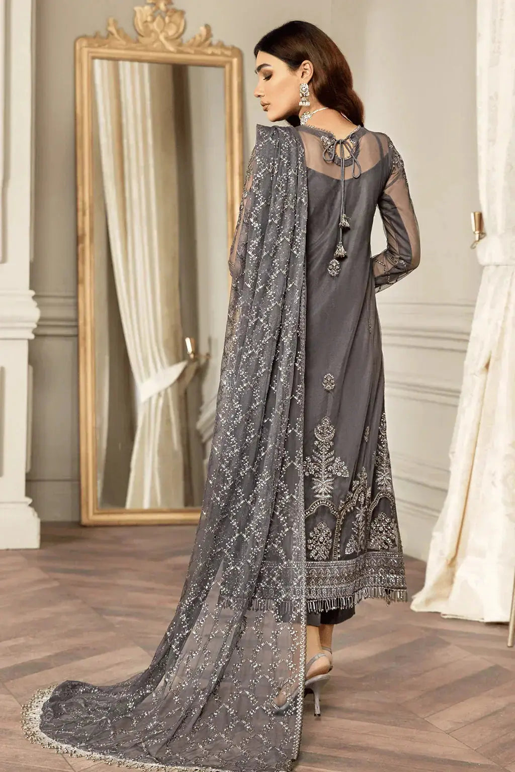 Zarif | Mehroz Formals | Storm Grey - Pakistani Designer Dress - by Zarif | Type: Formal - 100% Original at Saira Sultan