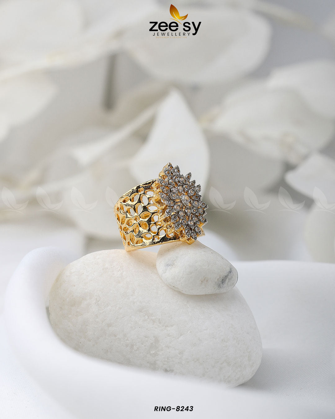 Floral Ring-8243 Default Title
