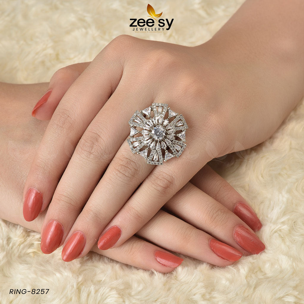 Ring-8257 Silver White