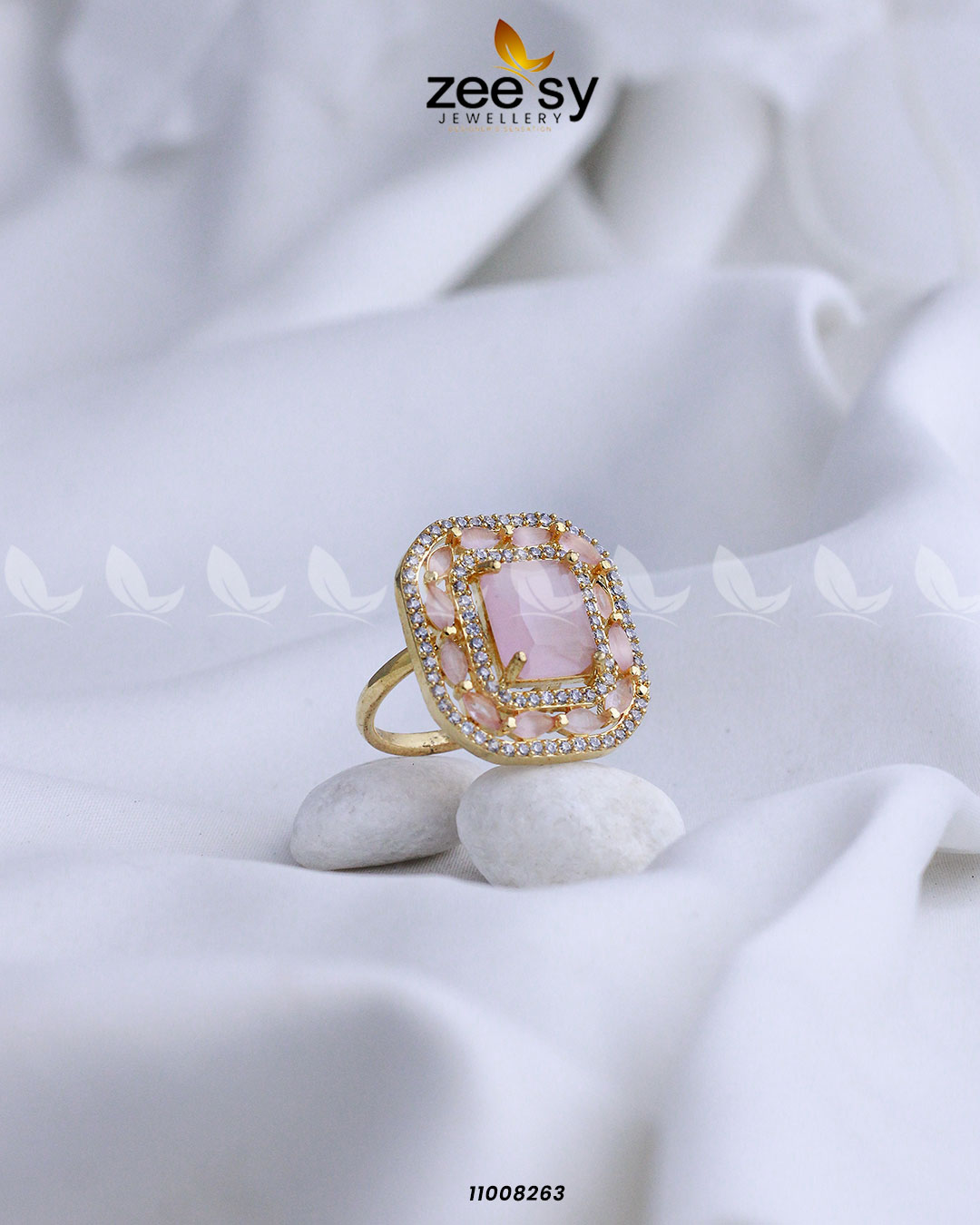 Ring-8277 Golden Mint Pink