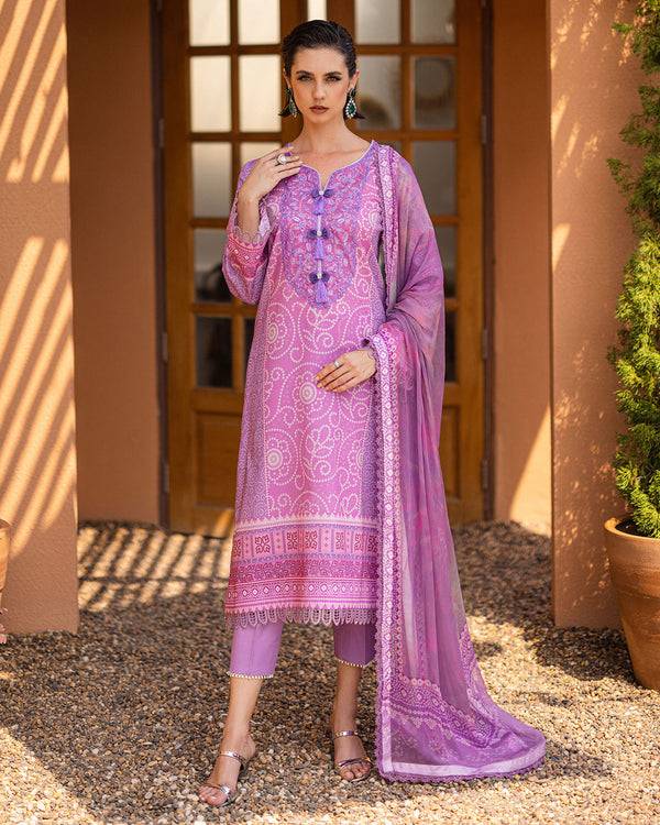 Roheenaz | Azalea Printed Lawn 24 | Azure Dream - Pakistani Designer Dress - by Roheenaz | Type: Luxury - 100% Original at Saira Sultan