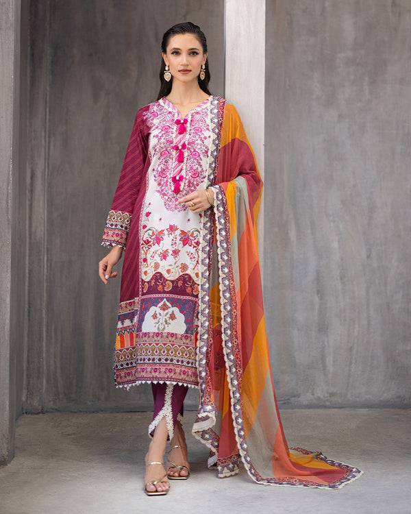 Roheenaz | Azalea Printed Lawn 24 | Orchid Oasis - Pakistani Designer Dress - by Roheenaz | Type: Luxury - 100% Original at Saira Sultan