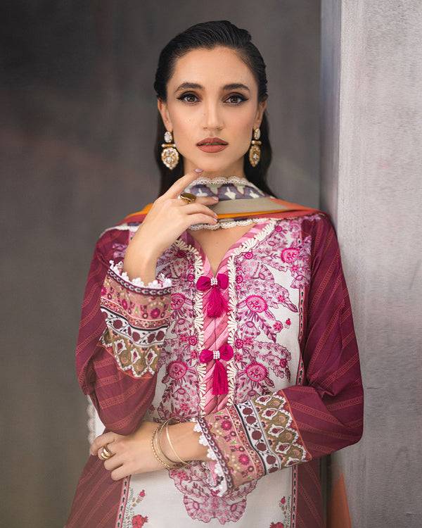 Roheenaz | Azalea Printed Lawn 24 | Orchid Oasis - Pakistani Designer Dress - by Roheenaz | Type: Luxury - 100% Original at Saira Sultan