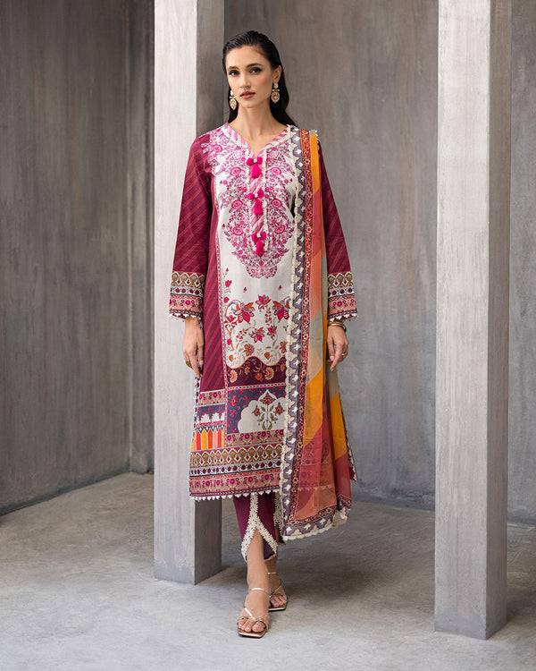 Roheenaz | Azalea Printed Lawn 24 | Orchid Oasis - Pakistani Designer Dress - by Roheenaz | Type: Luxury - 100% Original at Saira Sultan