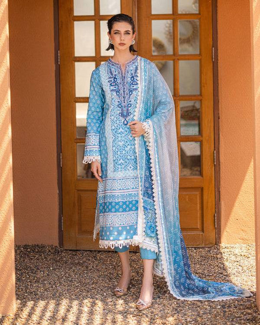Roheenaz | Azalea Printed Lawn 24 | Starlit Sky - Pakistani Designer Dress - by Roheenaz | Type: Luxury - 100% Original at Saira Sultan