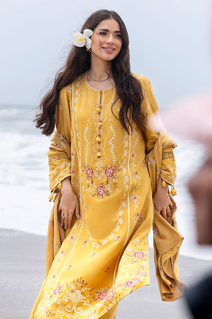 Cross Stitch | Cotton Satin 25 | ROSETTE BLISS- - Pakistani Designer Dress - by Cross Stitch - Type : Ladies Clothes - 100% Original at Saira Sultan