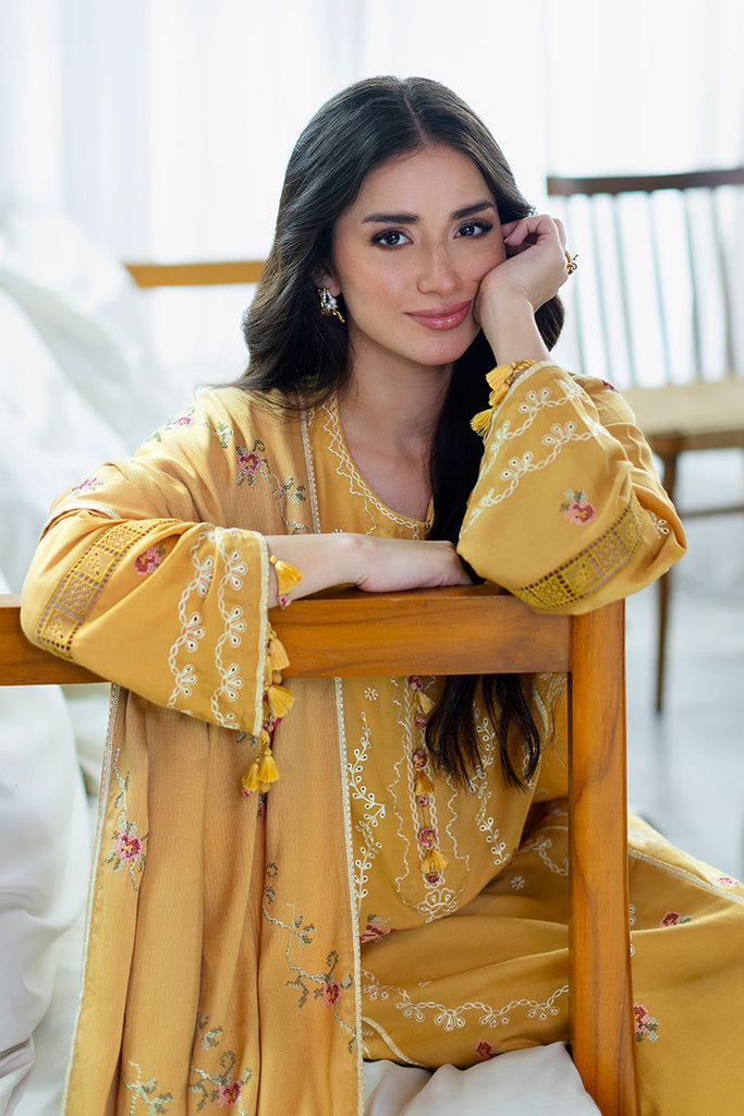 Cross Stitch | Cotton Satin 25 | ROSETTE BLISS- - Pakistani Designer Dress - by Cross Stitch - Type : Ladies Clothes - 100% Original at Saira Sultan
