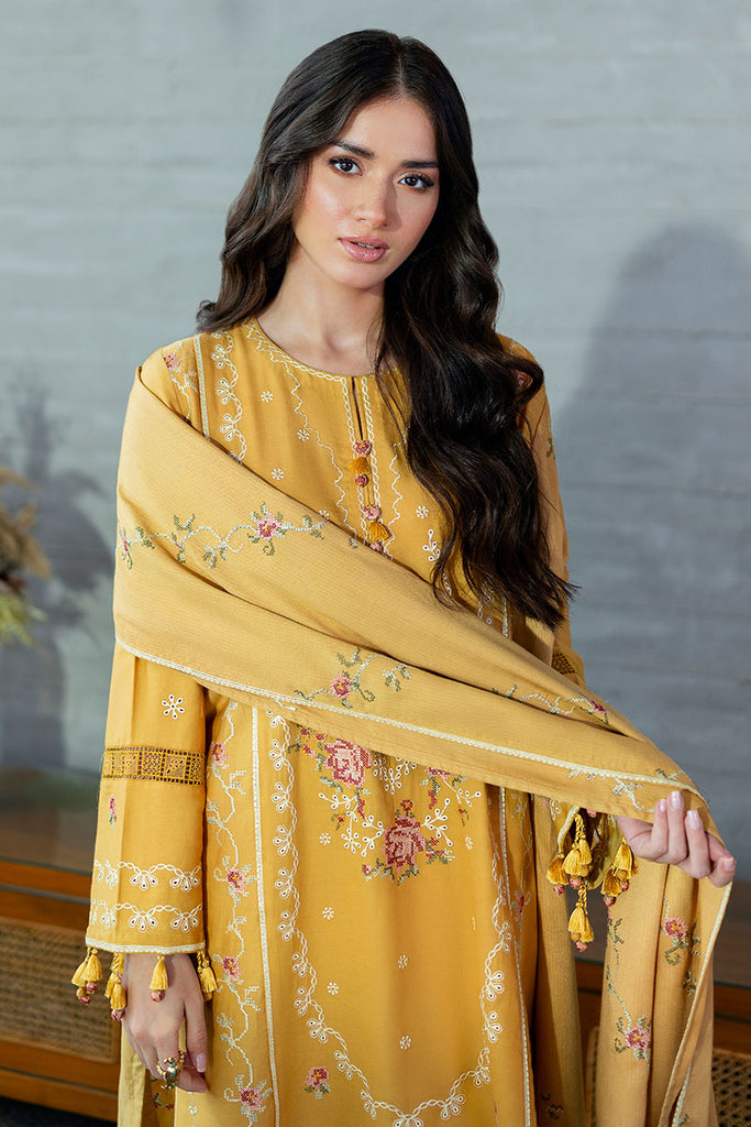 Cross Stitch | Cotton Satin 25 | ROSETTE BLISS- - Pakistani Designer Dress - by Cross Stitch - Type : Ladies Clothes - 100% Original at Saira Sultan
