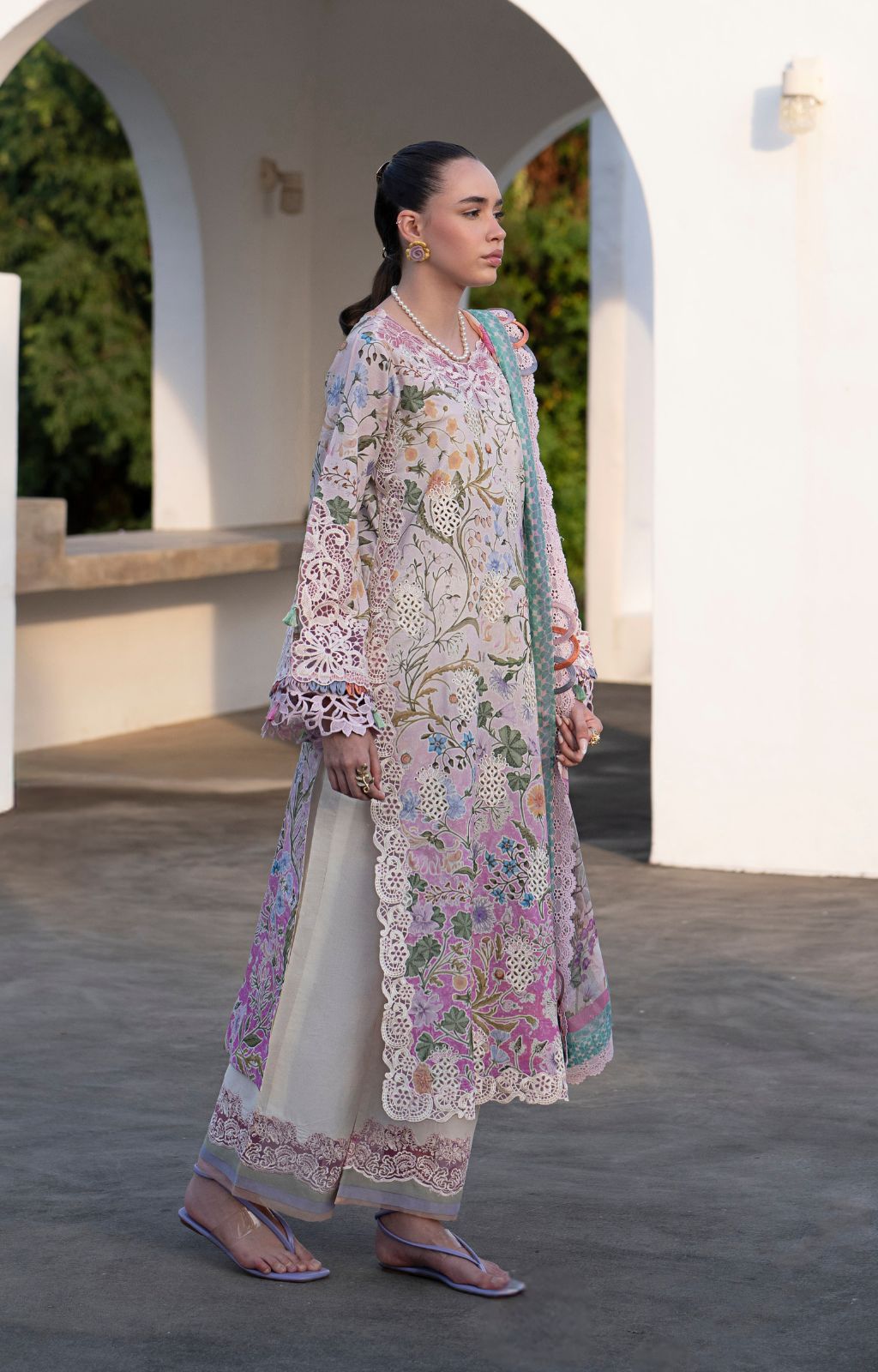 AJR Couture | Printakari Lawn 25 | Rose S Omber Lawn